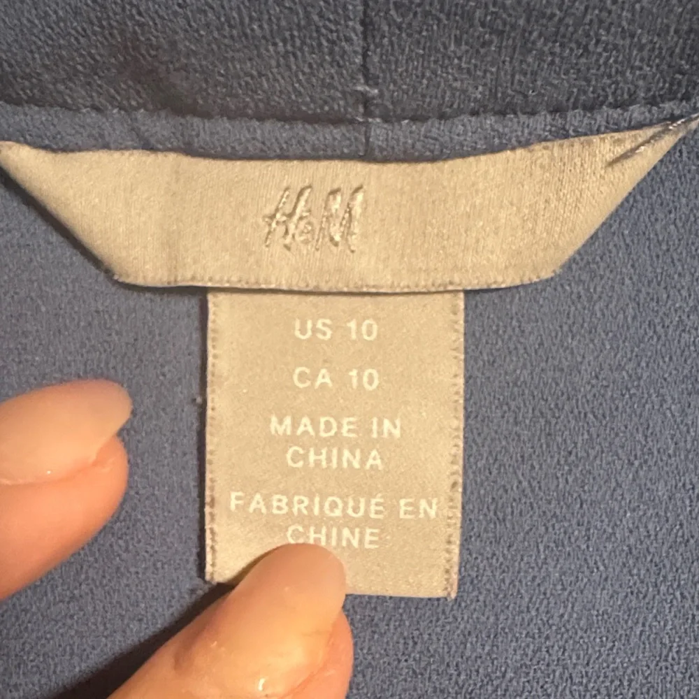 H&M Elegant Blue Women's Knee Length Dress Size 10 - Picture 9 of 10